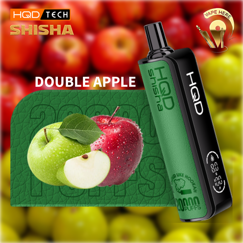 HQD SHISHA 20000 PUFFS - SHISHA DISPOSABLE VAPE 3MG Double Apple UAE Ajman