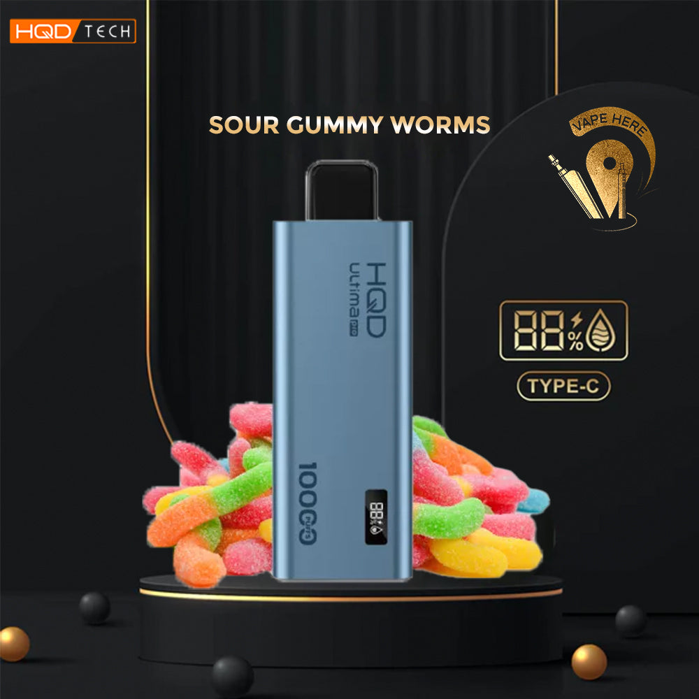 HQD ULTIMA PRO 10000 PUFFS DISPOSABLE VAPE Sour Gummy Worms UAE Ajman