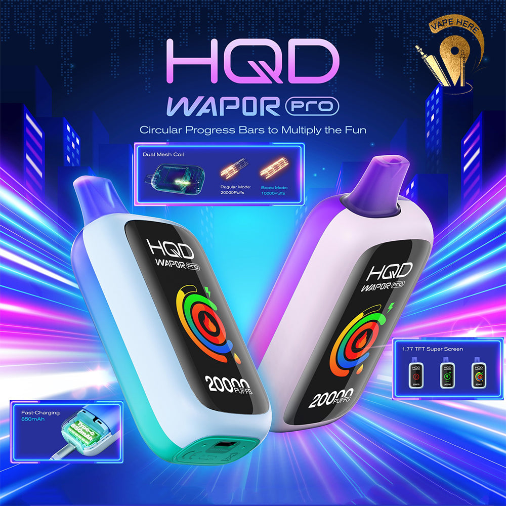 HQD WAPOR PRO 20000 PUFFS DISPOSABLE VAPE UAE Abu Dhabi