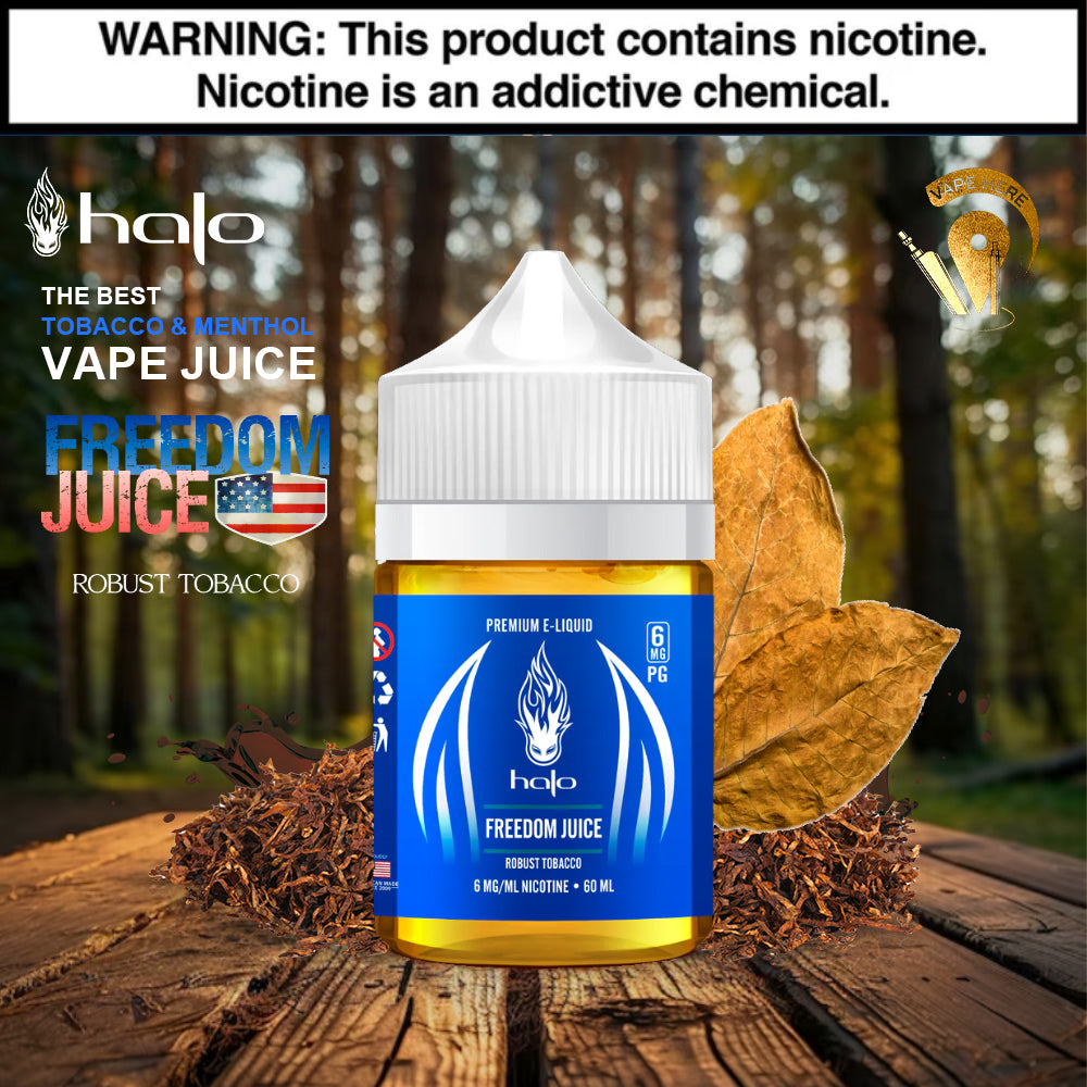 Halo Freedom Juice E-Liquid Classic High Quality Tobacco Flavor | Vape ...