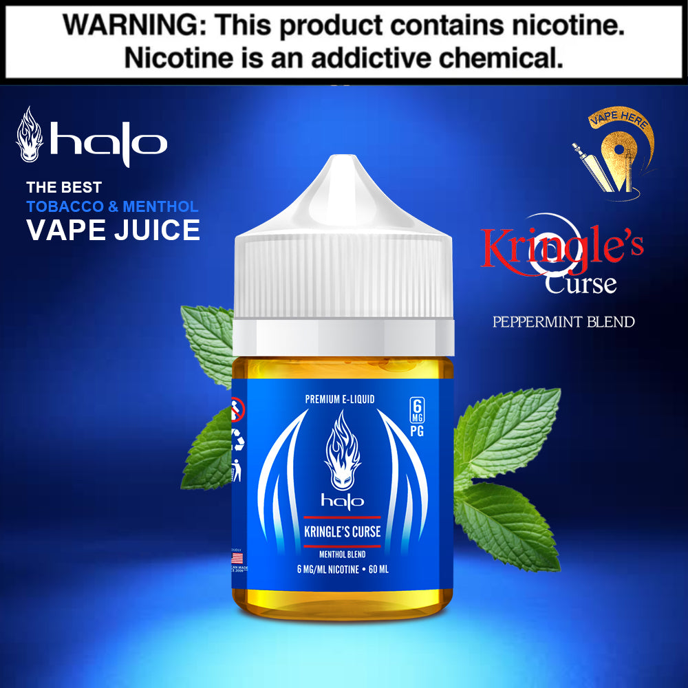 halo turkish tobacco vape juice Halo Kringle's Curse Menthol E Liquid | Cool Menthol Free Base Vape UAE Dubai