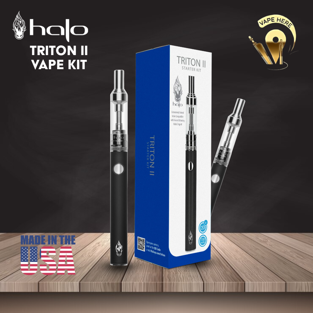 Halo Triton II Starter Kit - Vape Pen Refillable Vaping Device Black UAE Ajman