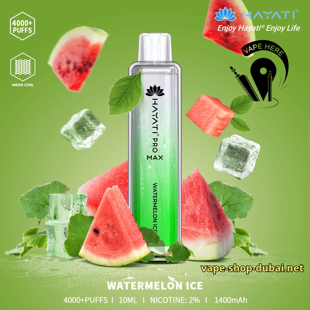 Hayati Pro Max 4000 20mg Disposable Vape Watermelon Ice UAE Fujairah