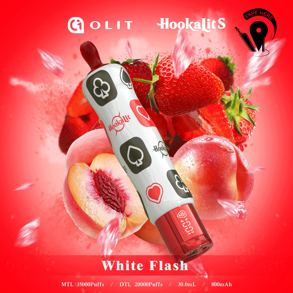 Hookalit S Olit 35K Puffs Shisha Disposable Vape White Flash UAE Ajman