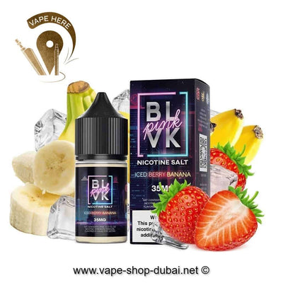 BLVK ICED BERRY BANANA SaltNic 30ml - BLVK PINK SERIES - Vape Here Store