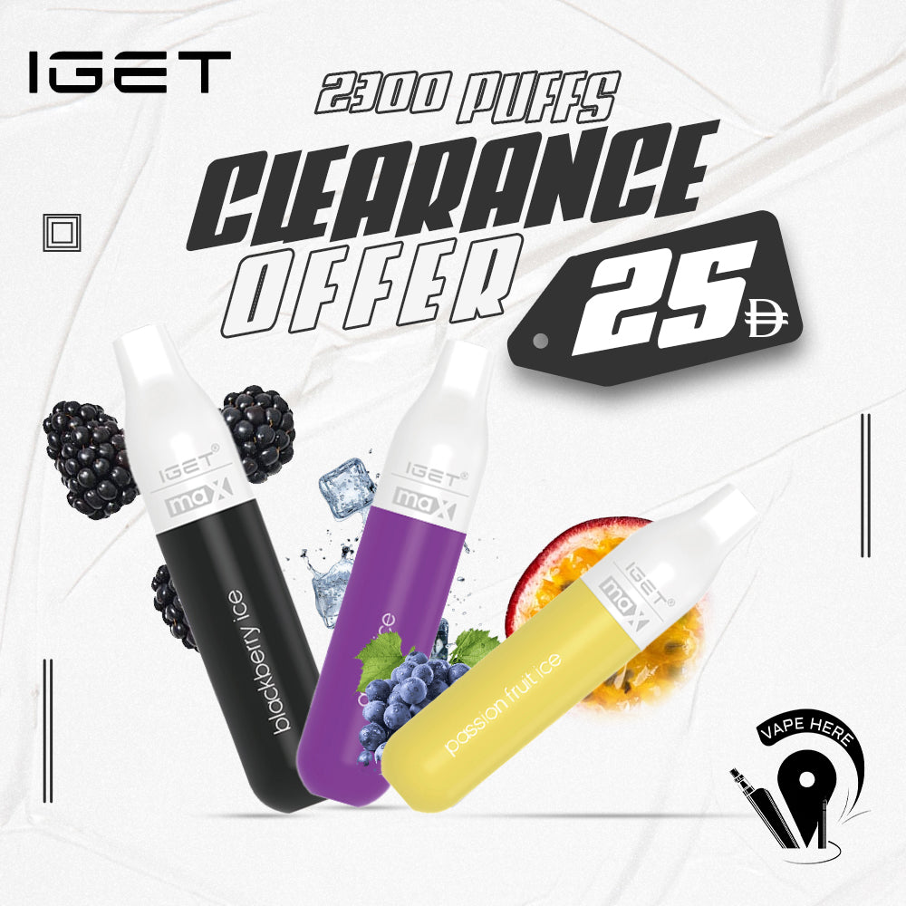 IGET MAX Disposable Pod Device (2300 PUFFS)
 UAE Abu Dhabi