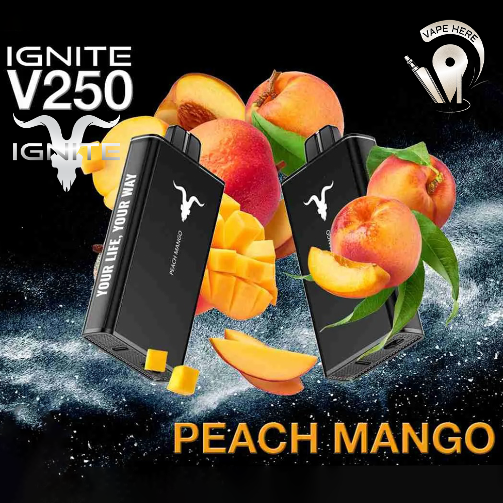 IGNITE V250 Disposable Vape 25K PUFFS Peach Mango UAE Umm Al Quwain