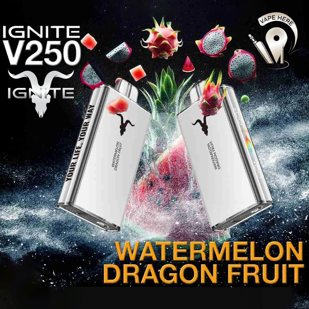 IGNITE V250 Disposable Vape 25K PUFFS Watermelon Dragon Fruit UAE Dubai