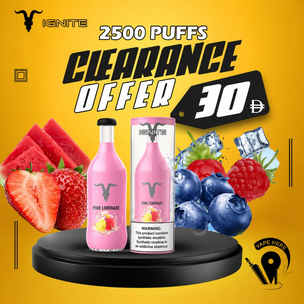 IGNITE 2500 Puffs V25 Disposable Vape Dubai, UAE