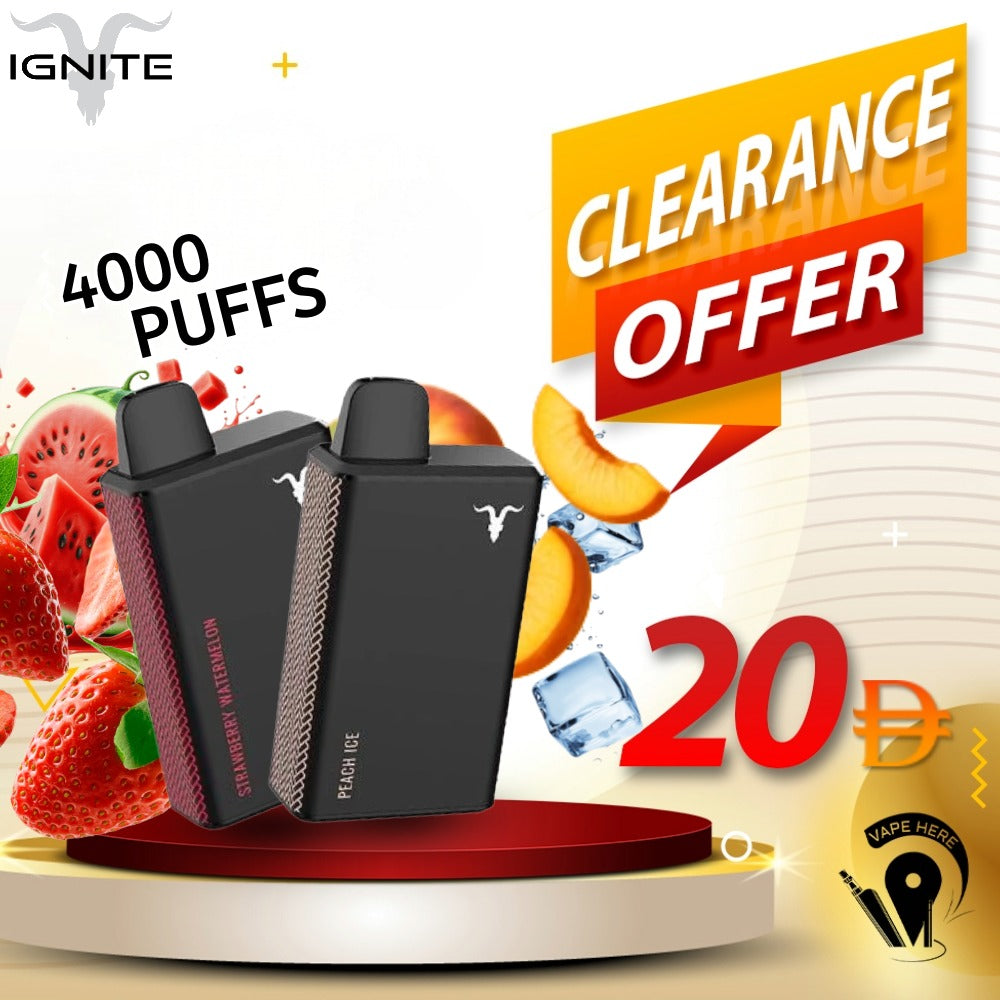 IGNITE 4000 Puffs V40 Disposable Vape  Ajman, UAE