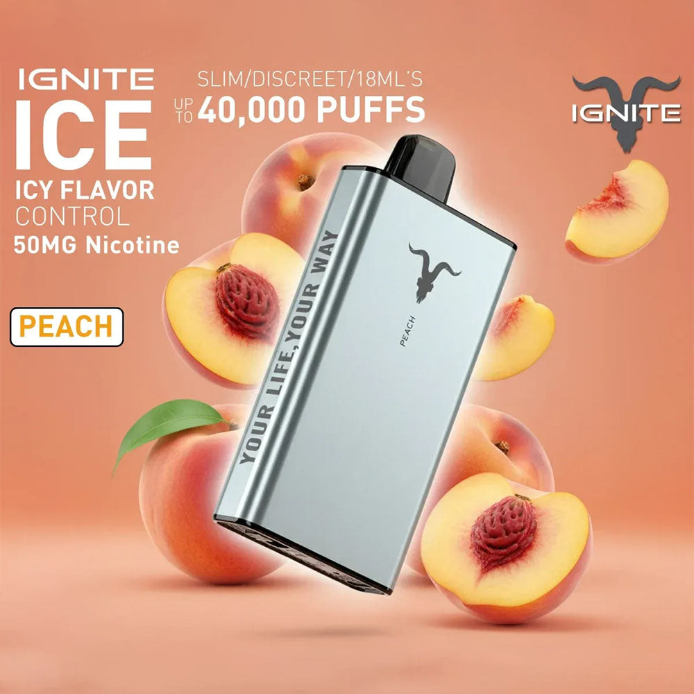 IGNITE ICE Disposable 40K Puffs Peach UAE Umm Al Quwain