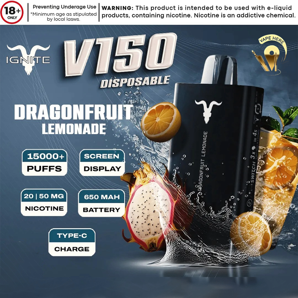Ignite Vape Flavors IGNITE V150 Disposable Vape 15000 PUFFS in Dubai, UAE! Shop Now with The Ignite Vape Flavors IGNITE V150 Disposable Vape 15000 PUFFS in Dubai, UAE! Shop Now with The