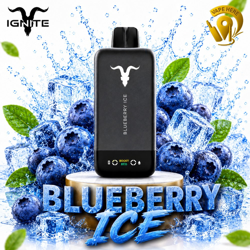 IGNITE V155 Disposable Vape 15500 PUFFS Blueberry Ice Dubai, UAE