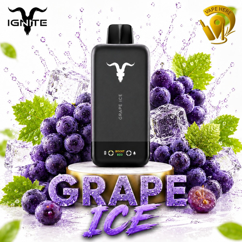 IGNITE V155 Disposable Vape 15500 PUFFS Grape Ice Ajman, UAE