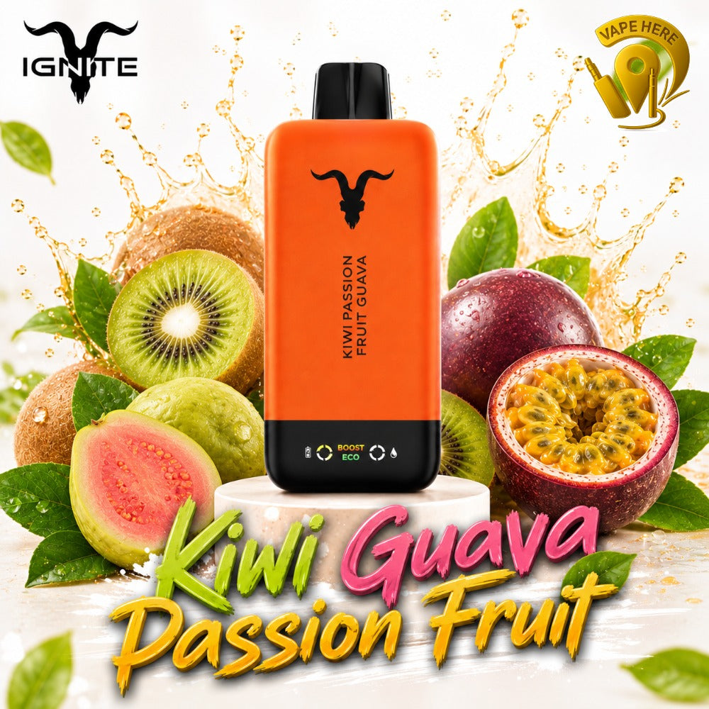 IGNITE V155 Disposable Vape 15500 PUFFS Kiwi Guava Passion Fruit Ajman, UAE