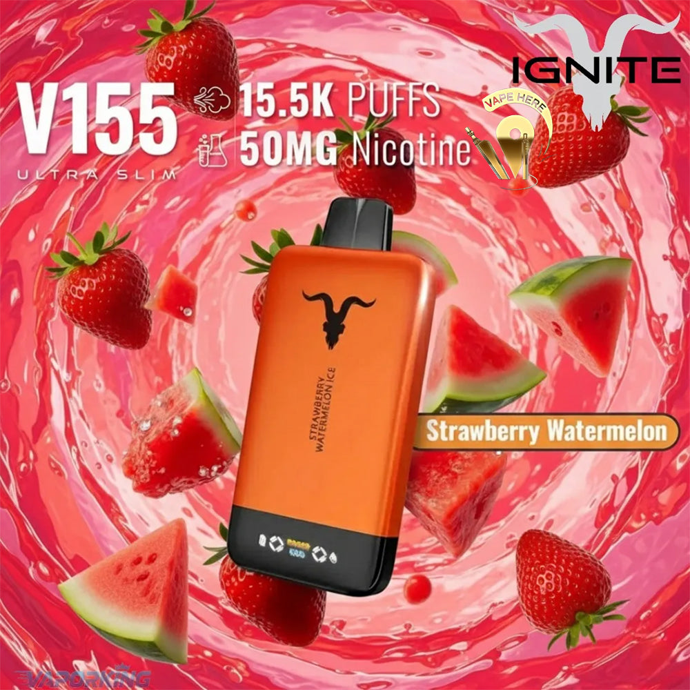 IGNITE V155 Disposable Vape 15500 PUFFS Strawberry Watermelon UAE Ajman 
