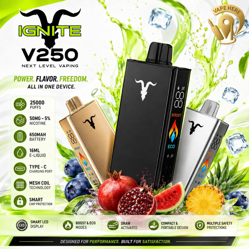 ignite v250 disposable vape 25K PUFFS Now Available in Dubai, UAE Caliburn Bar B6000 by RAZ RYL Classic 35000 Puff Disposable Flavor:Blue Razz Ice + Blackberry Blueberry 🆕