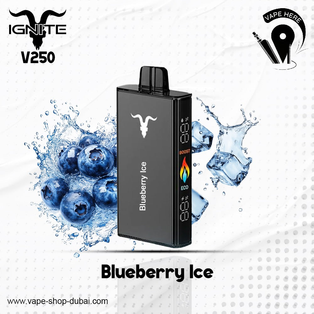 IGNITE_V250_Disposable_Vape_25K_PUFFS_Blueberry_Ice Dubai, UAE