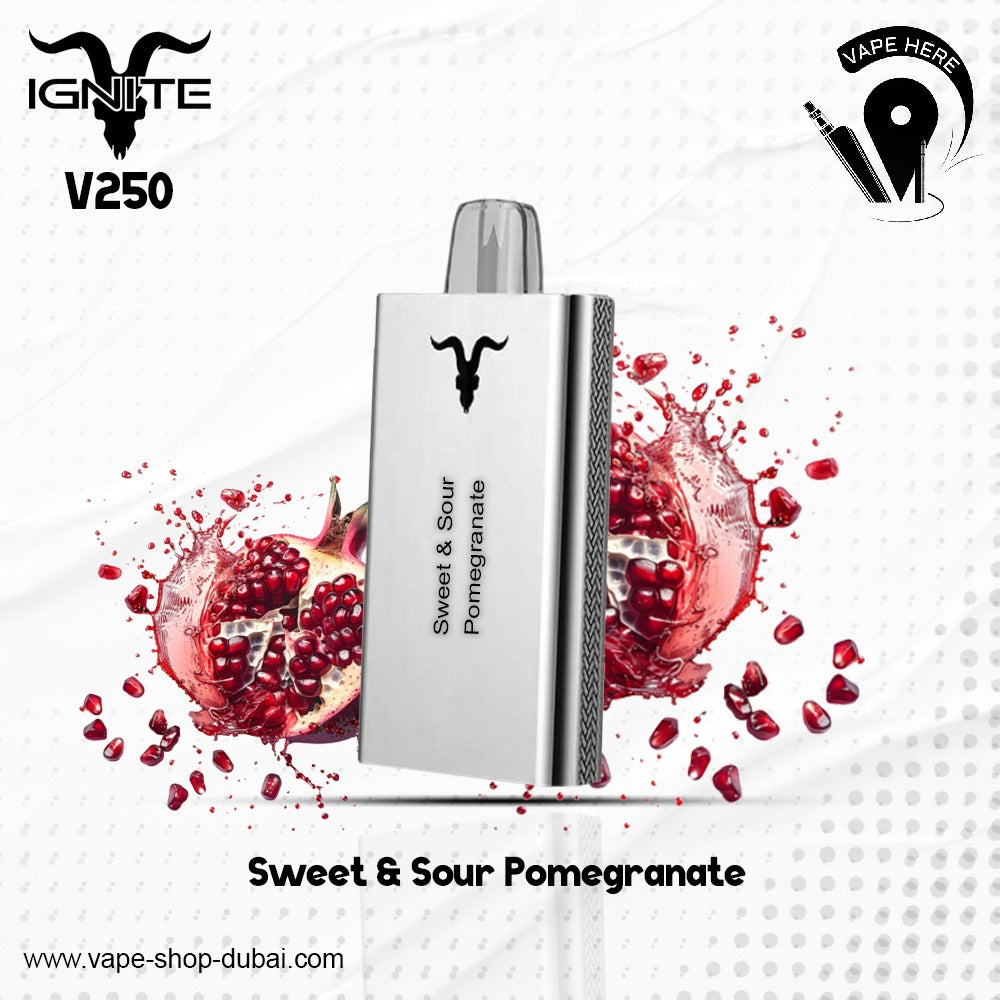 IGNITE_V250_Disposable_Vape_25K_PUFFS_Sweet_Sour_Pomagranate Sharjah, UAE