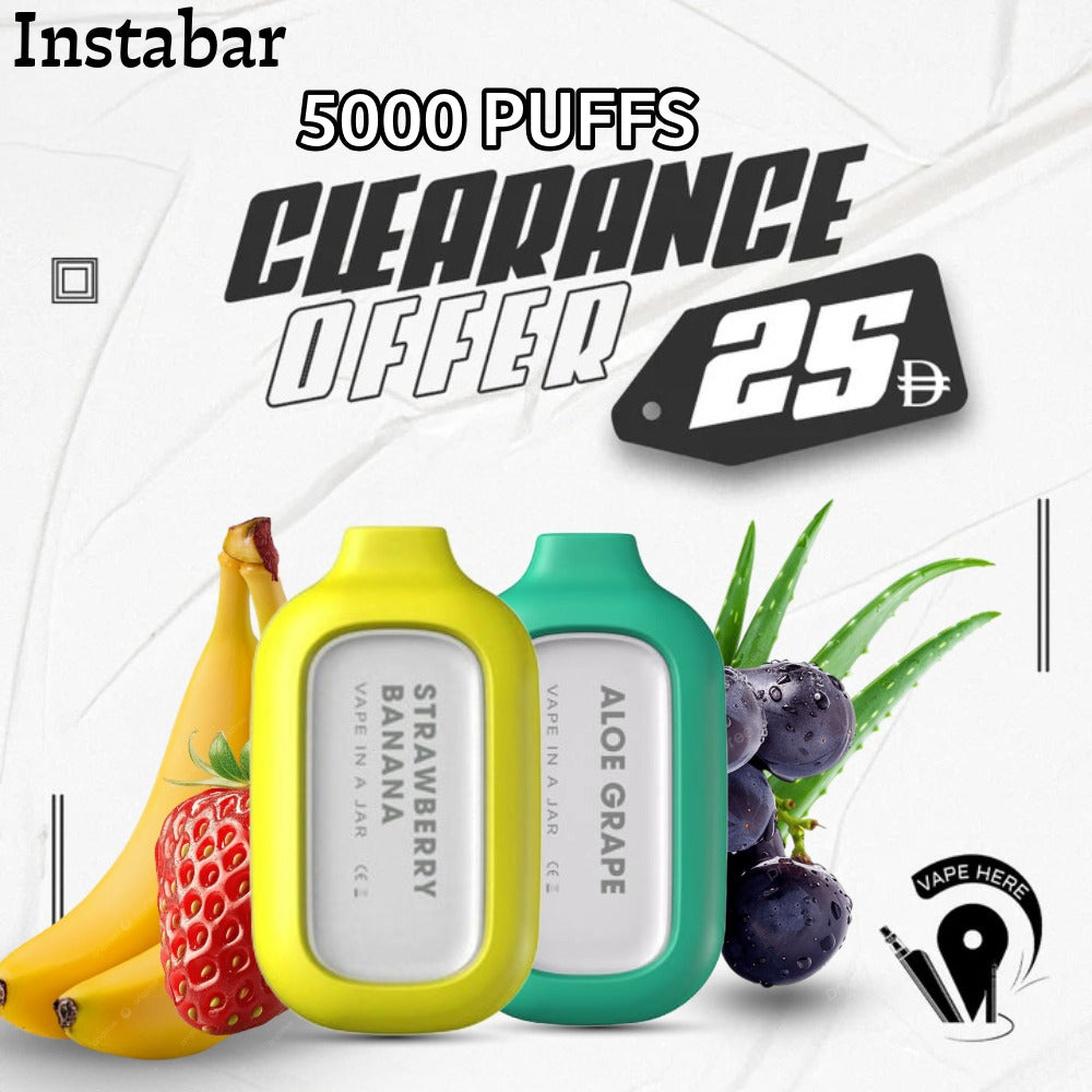 INSTA BAR 5000 PUFFS 20MG DISPOSABLE VAPE POD DEVICE Abu Dhabi, UAE