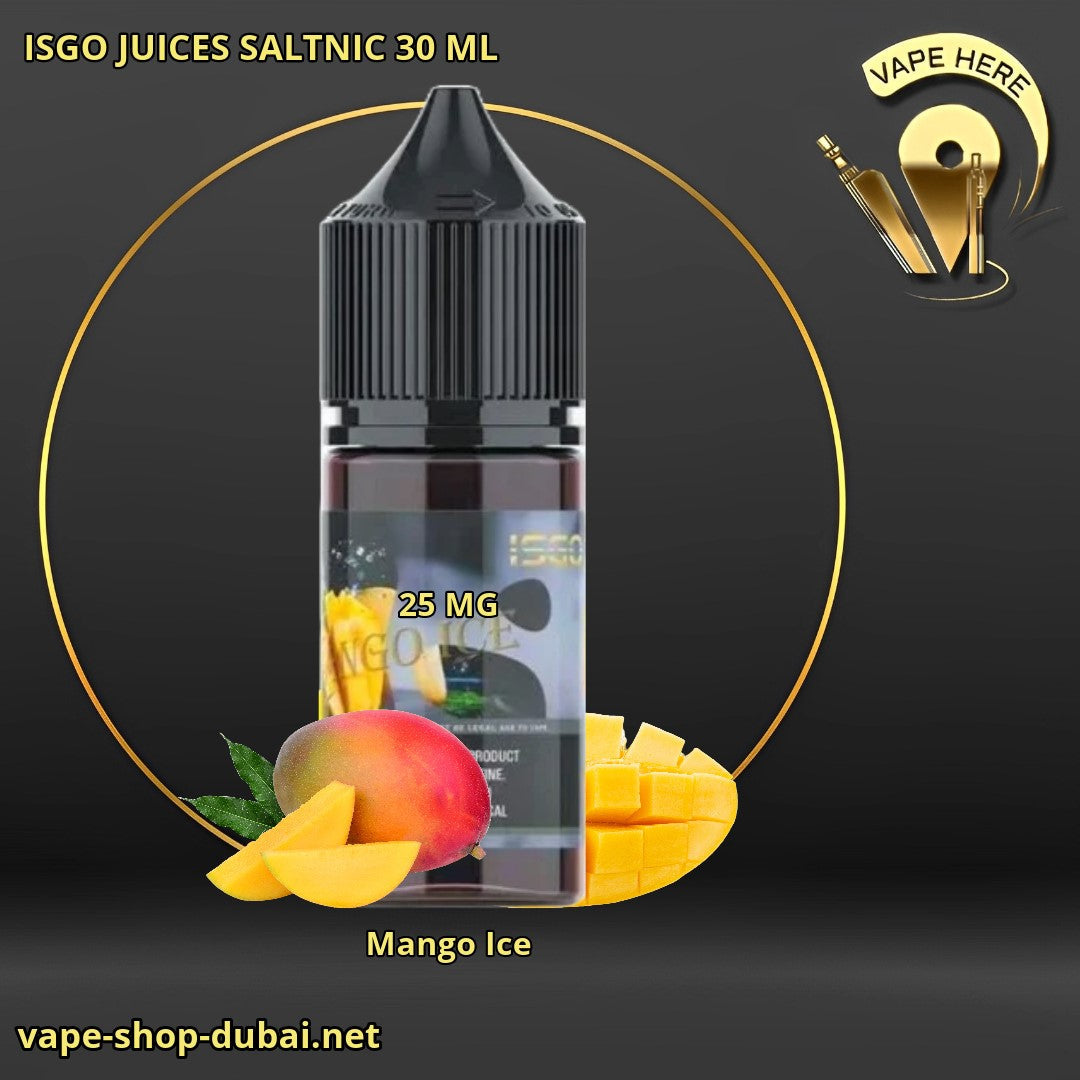 ISGO JUICES SALTNIC 30 ML Mango Ice 25mg UAE Ras Al Khaimah