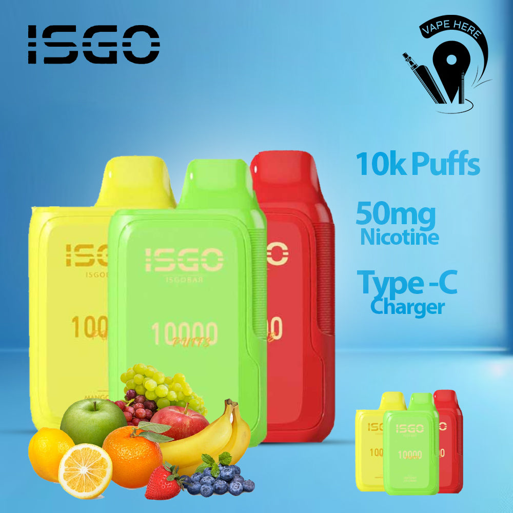 ISGO BAR 10,000 PUFFS DISPOSABLE VAPE UAE Abu Dhabi