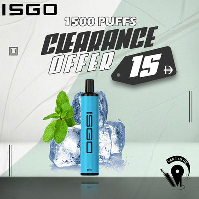 ISGO PARIS DISPOSABLE POD SYSTEM 50mg (1500 Puffs) UAE Sharjah