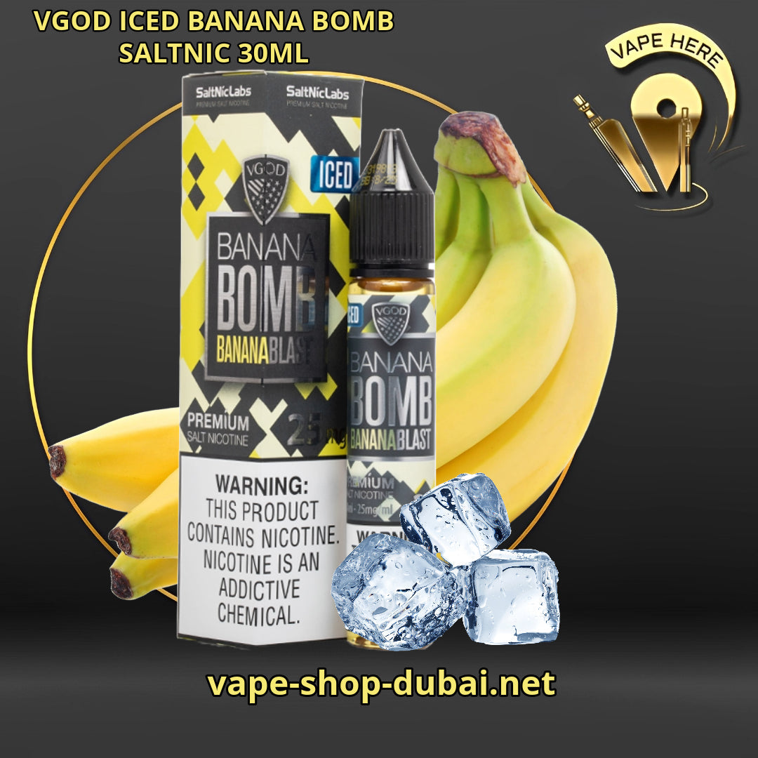 VGOD ICED BANANA BOMB SALTNIC 30ML - Vape Here Store