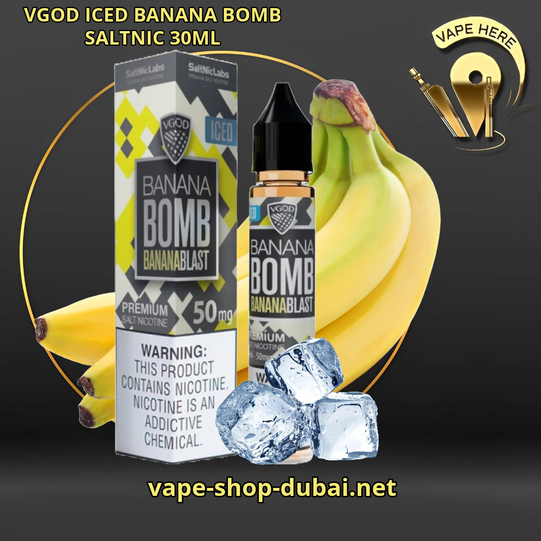 VGOD ICED BANANA BOMB SALTNIC 30ML - Vape Here Store