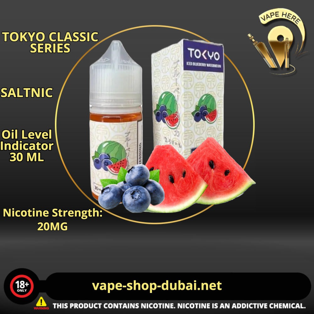 TOKYO BLUEBERRY WATERMELON SALTNIC 30ML- CLASSIC SERIES - Vape Here Store