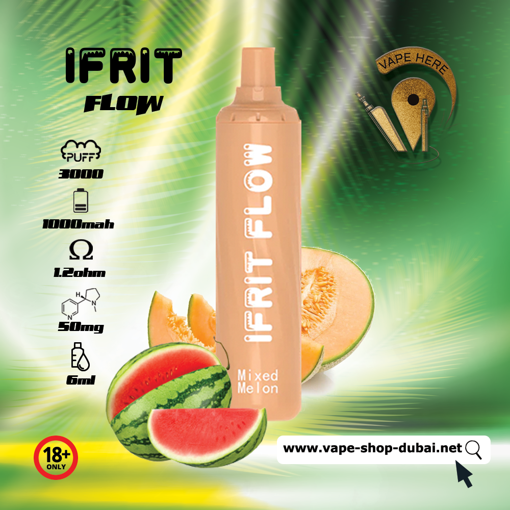 IFRIT FLOW 3000 Puffs Disposable Pod Device (50mg) - Vape Here Store