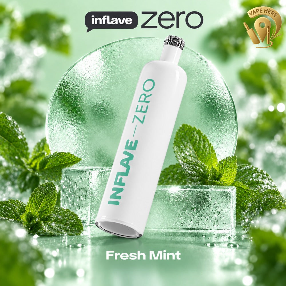 Inflave_Zero 3000 Puffs Puffs Zero Nicotine Disposable Vape (0mg) Fresh Mint  Ajman UAE