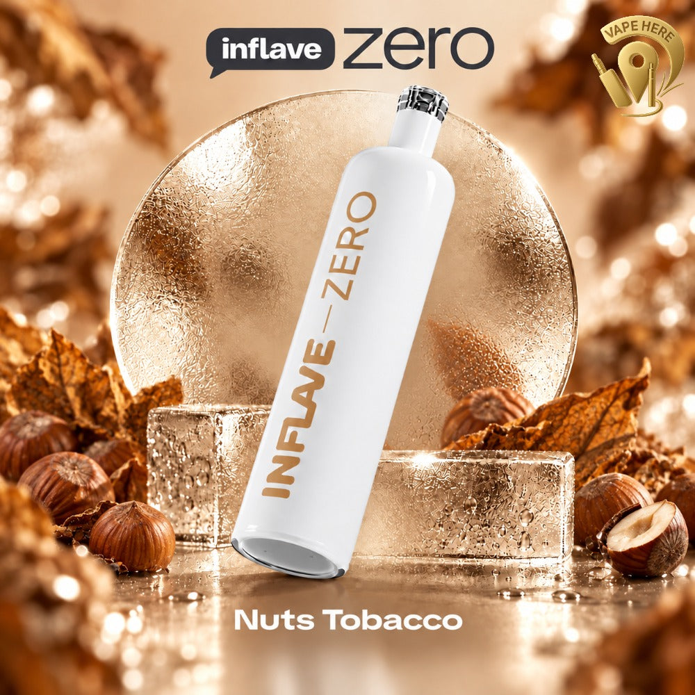 Inflave_Zero 3000 Puffs Puffs Zero Nicotine Disposable Vape (0mg) Nuts Tobacco  Abu Dhabi UAE 
