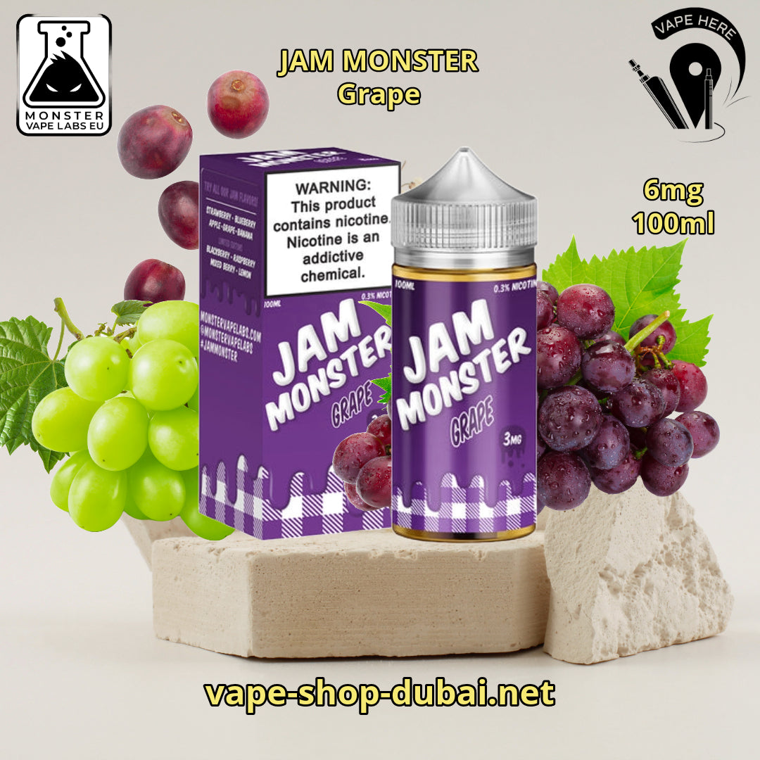 Jam Monster E-Liquids 6MG 100ml Grape UAE Abu Dhabi