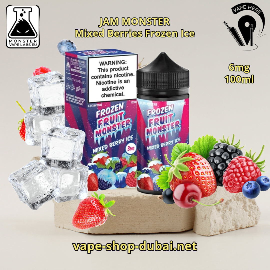 Jam Monster E-Liquids 6MG 100ml Mixed Berry Ice Frozen Fruit Monster UAE Sharjah