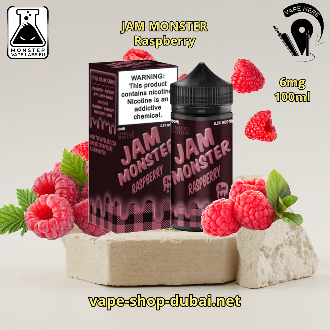 Jam Monster E-Liquids 6MG 100ml Raspberry UAE Ajman