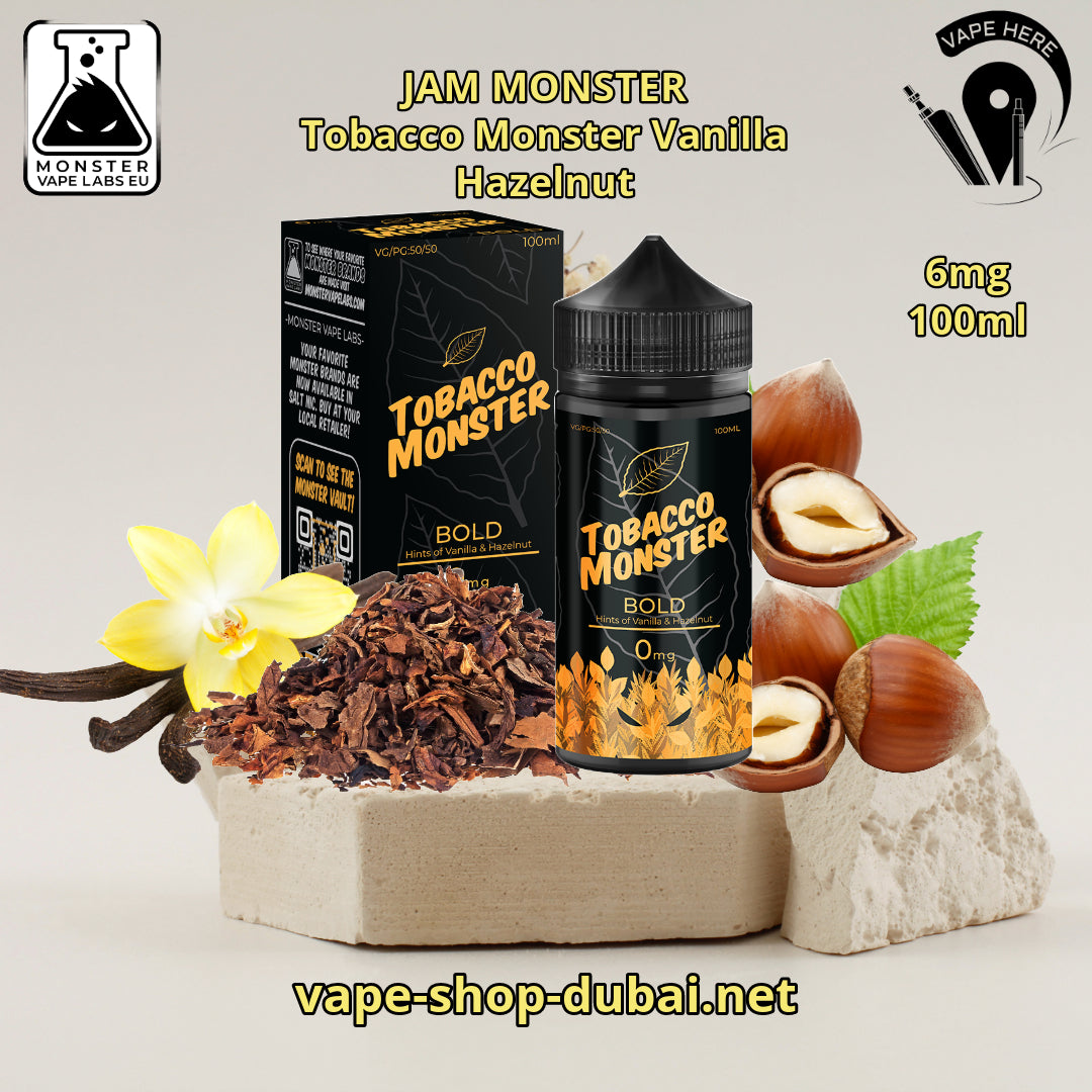 Jam Monster E-Liquids 6MG 100ml Tobacco Monster Vanilla Hazelnut UAE Dubai