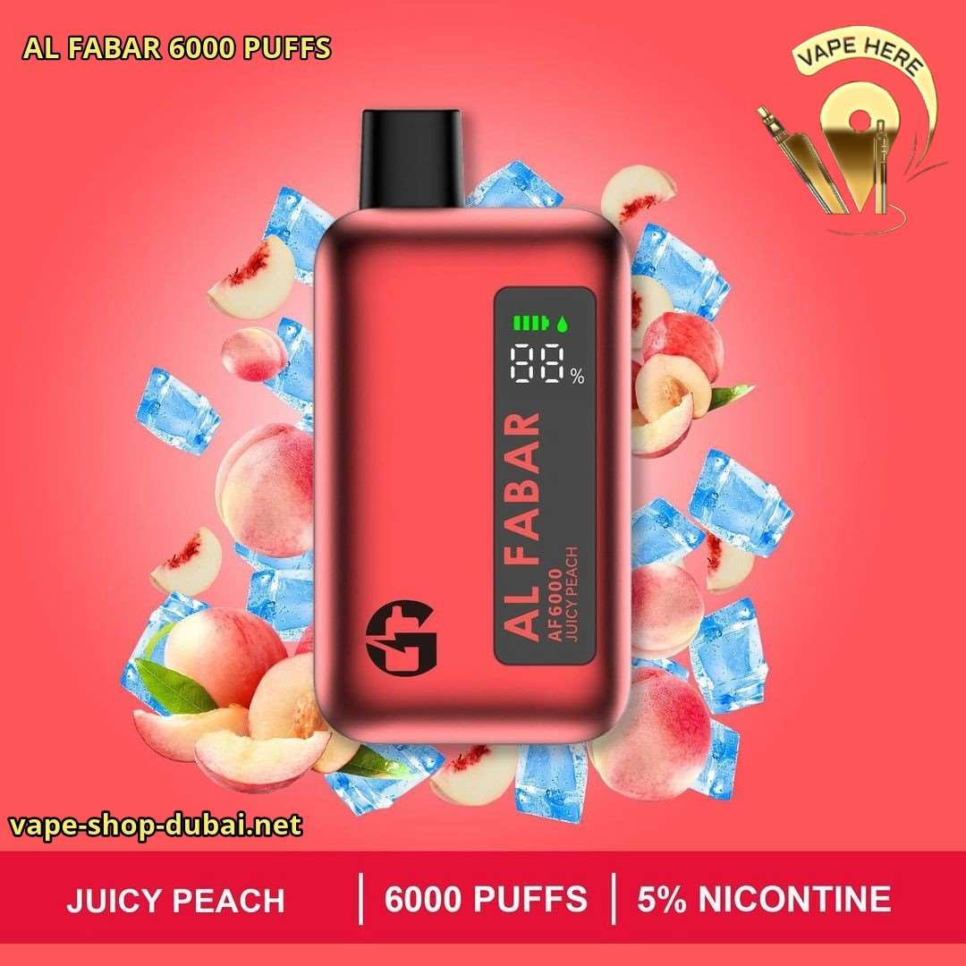 AL FABAR 6000 PUFFS DISPOSABLE VAPE Juicy Peach UAE Ajman