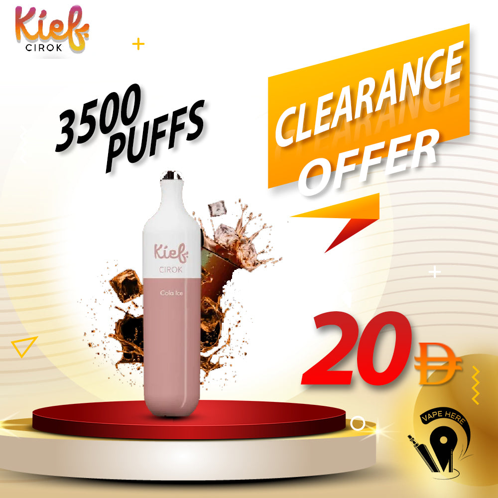 KIEF CIROK 3500 PUFFS DISPOSABLE VAPE (RECHARGEABLE) UAE DUBAI