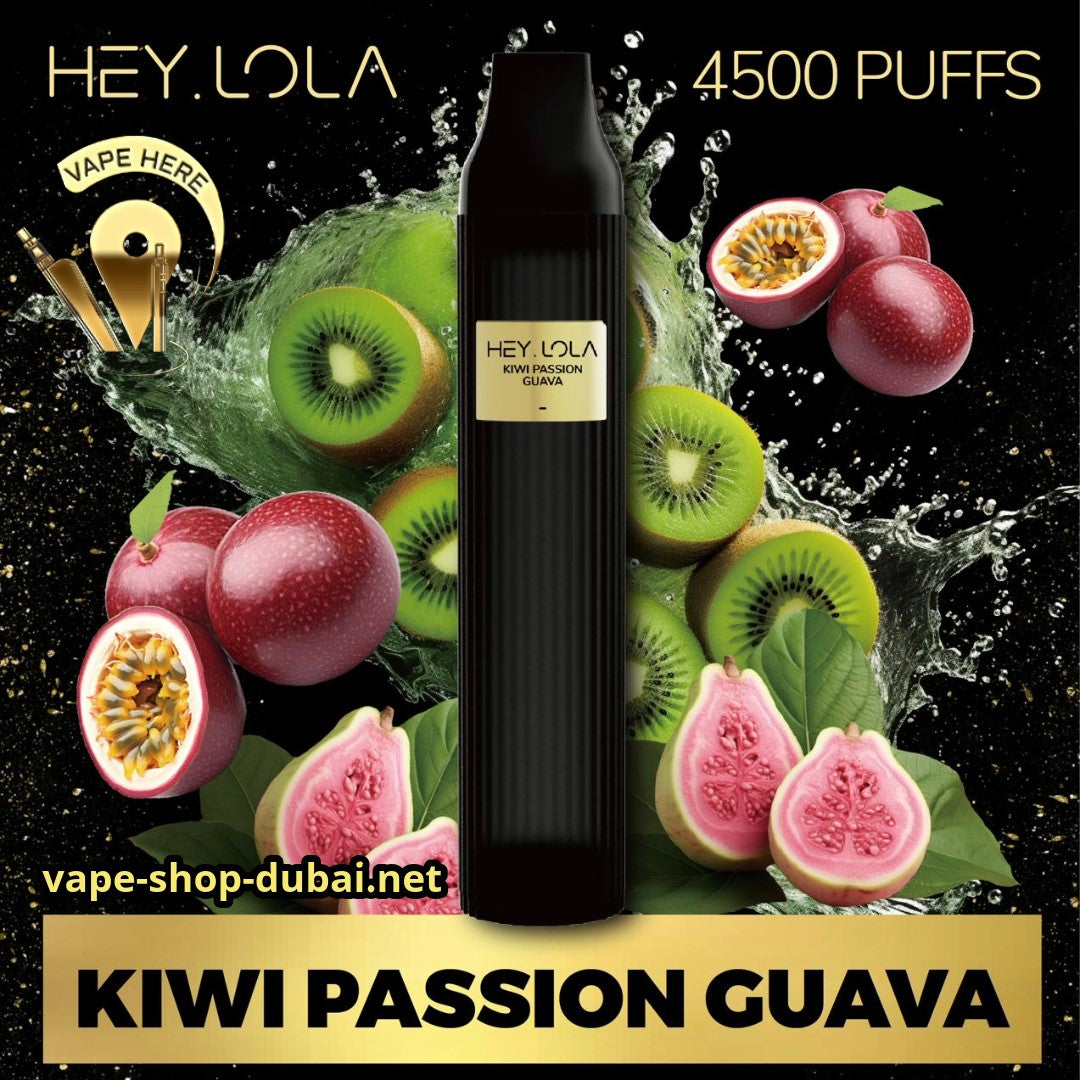 HEY LOLA 4500 PUFFS Kiwi Passion Guava DISPOSABLE VAPE UAE Dubai