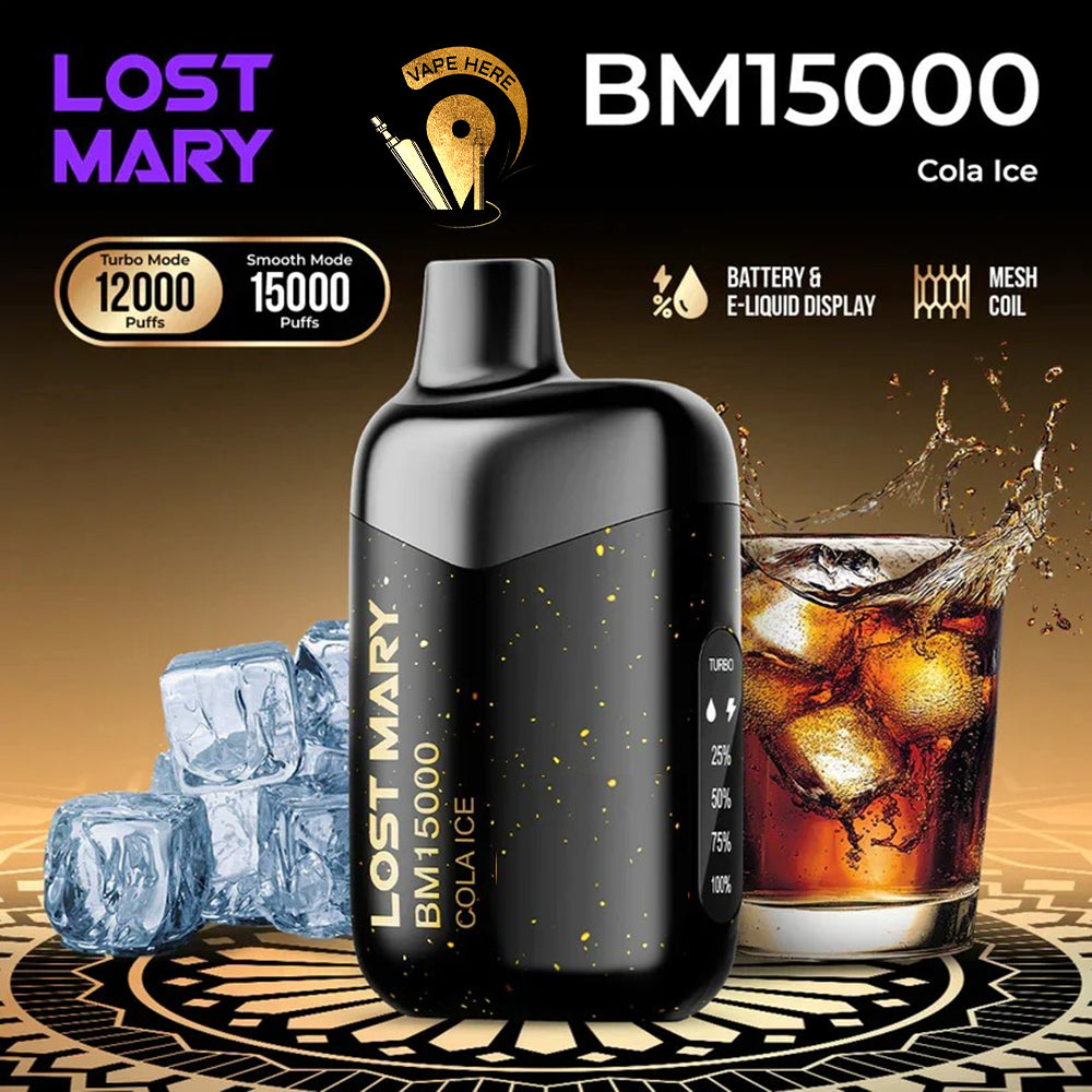LOST MARY 15K Puffs Disposable Vape BM15000 TURBO 50mg Cola Ice UAE Fujairah