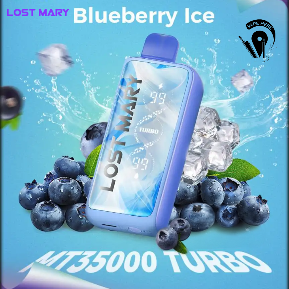 LOST MARY 35K Puffs Disposable Vape MT35000 TURBO 50mg Blueberry Ice UAE Al Ain