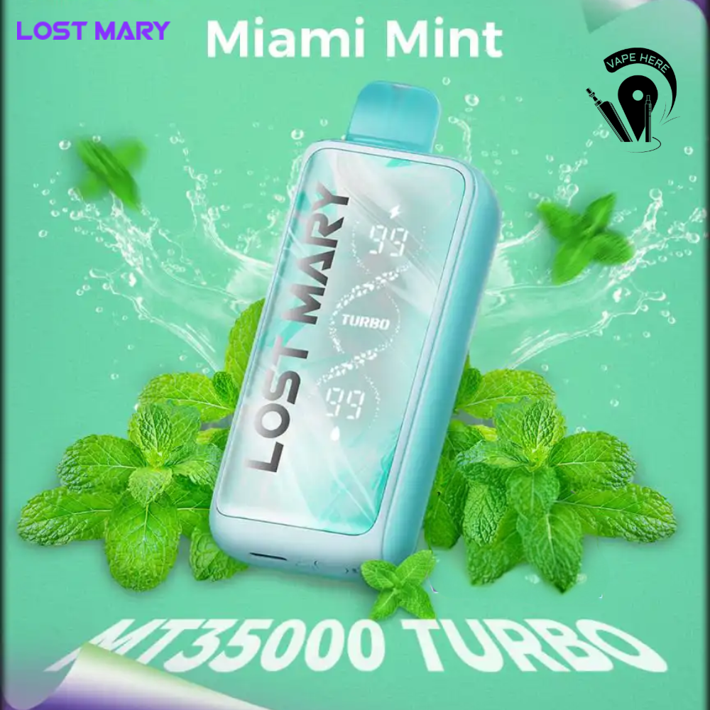 LOST MARY 35K Puffs Disposable Vape MT35000 TURBO 50mg Miami Mint UAE Ajman