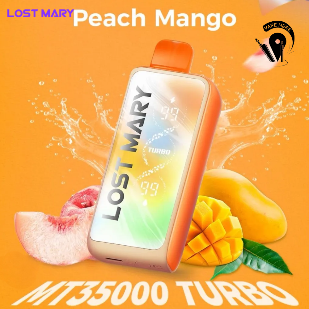 LOST MARY 35K Puffs Disposable Vape MT35000 TURBO 50mg Peach Mango UAE Ajman