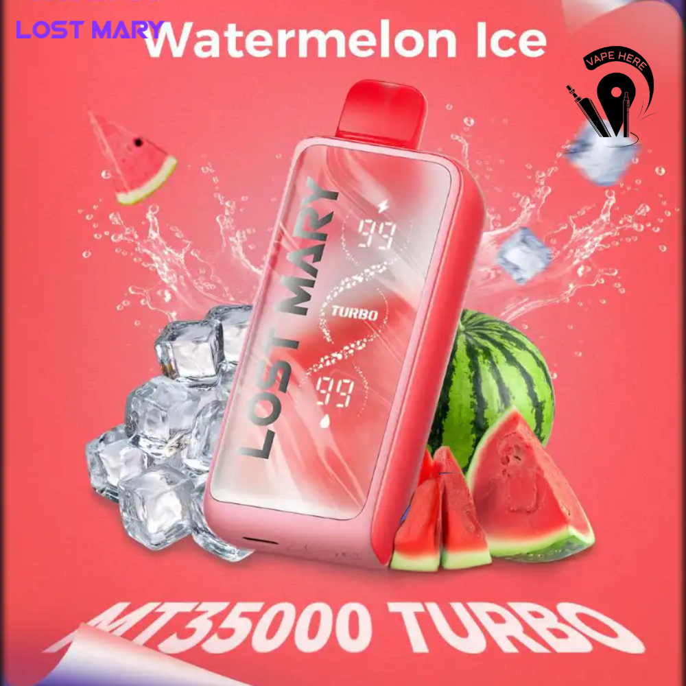 LOST MARY 35K Puffs Disposable Vape MT35000 TURBO 50mg Watermelon Ice UAE Al Ain