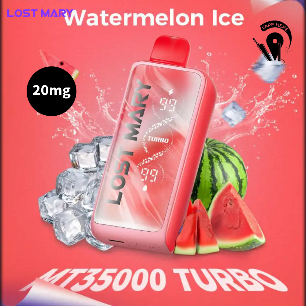 LOST MARY 35K Puffs Disposable Vape MT35000 TURBO 50mg UAE Watermelon Ice UAE Umm Al Quwain
