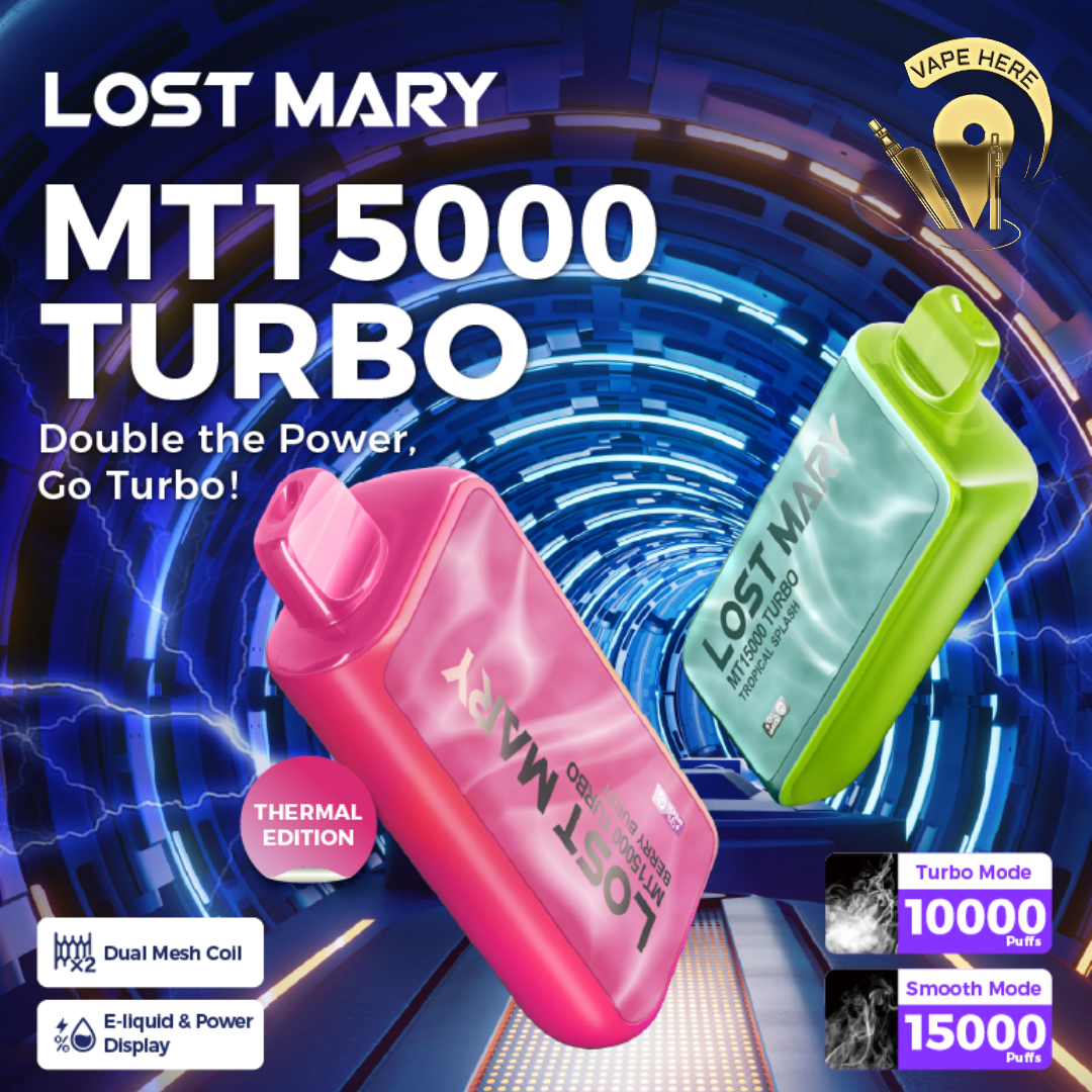 LOST MARY TURBO 15000 Puffs Disposable Vape MT15000 | Lost Mary Vape in  Dubai | Vape Here Store