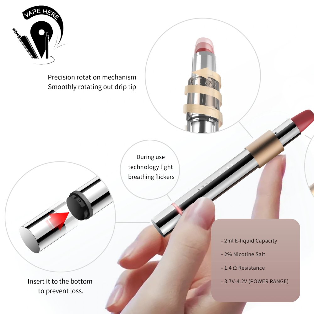 LUCKY KISS Vape LK600 Puffs Female Disposable Vape UAE Dubai