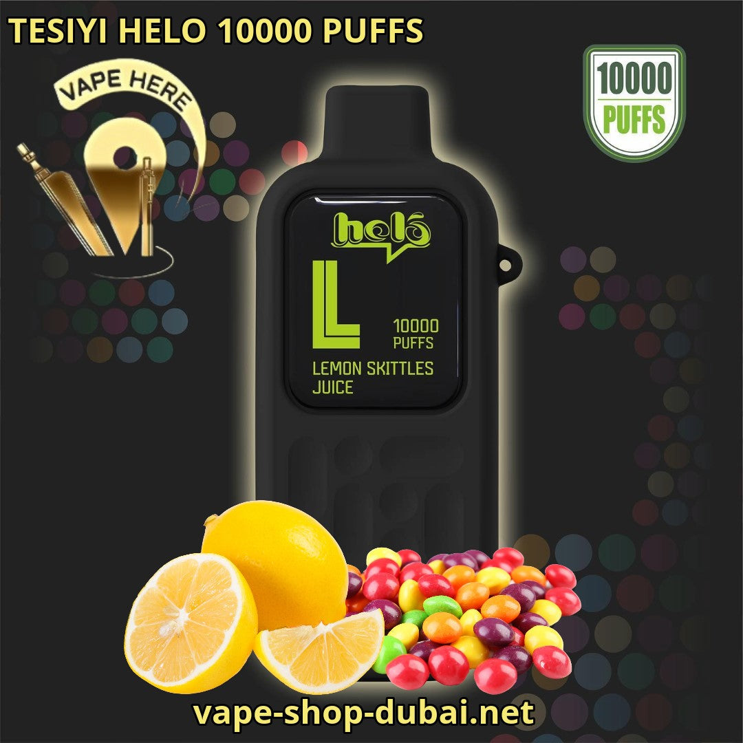 TESIYI HELO 10000 PUFFS Lemon Skittles DISPOSABLE VAPE UAE Dubai