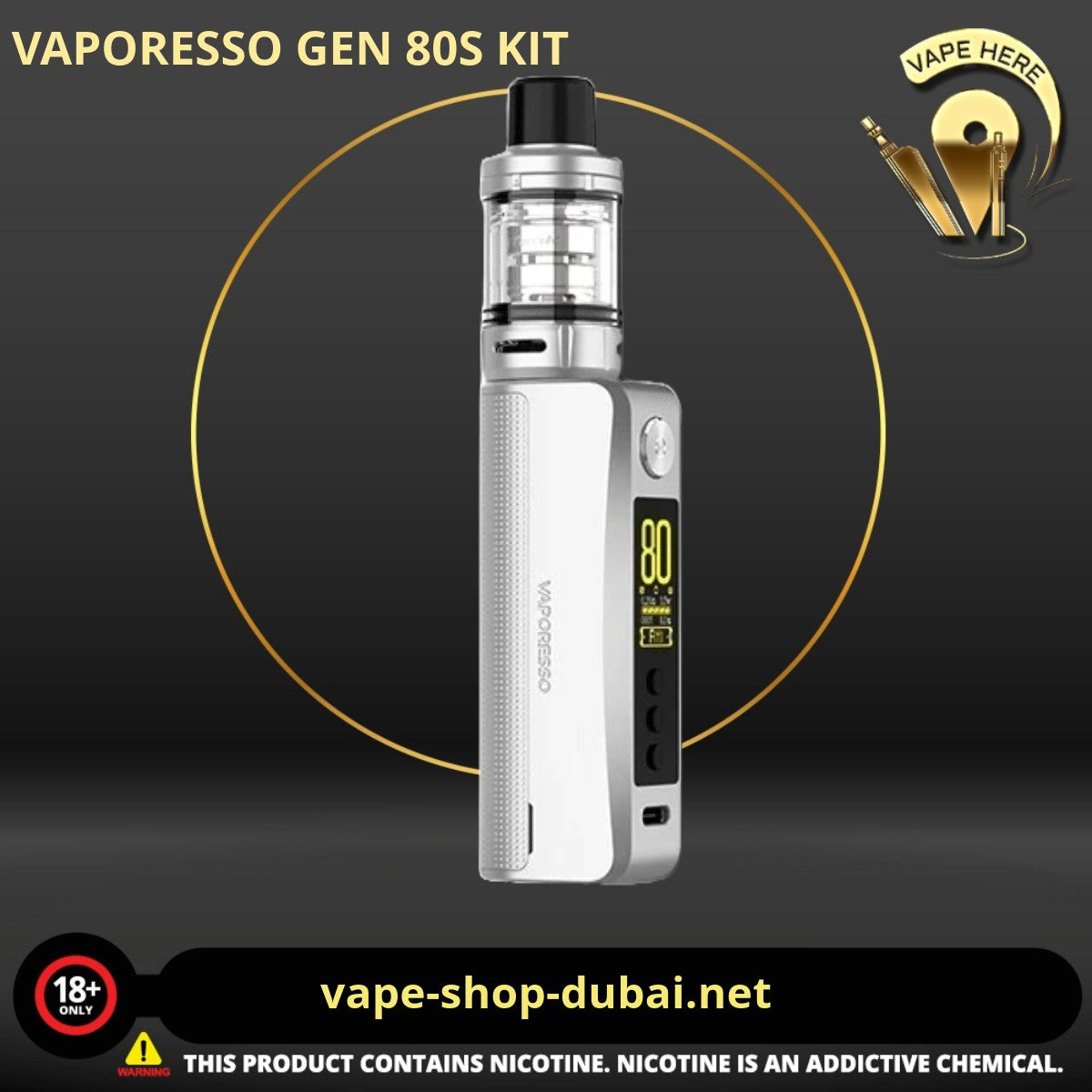 VAPORESSO GEN 80S KIT WITH ITANK ATOMIZER 5ML - Vape Here Store